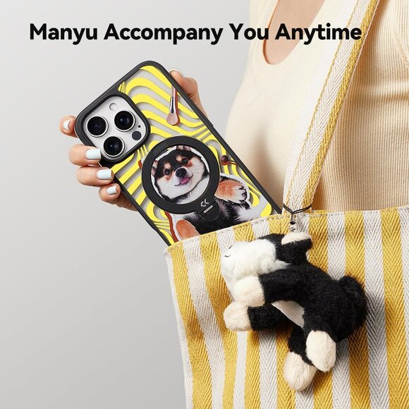 CASEKOO x Manyu Pawfect Chill Time Magic Stand Pro Case Set for iPhone 16 Pro - Picture 8 of 11